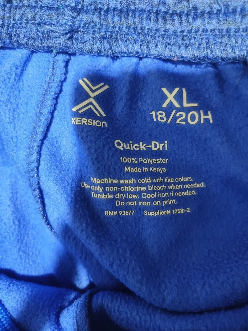 Xersion Men Sports Polyester Blue Trackpants XL - additional view 2