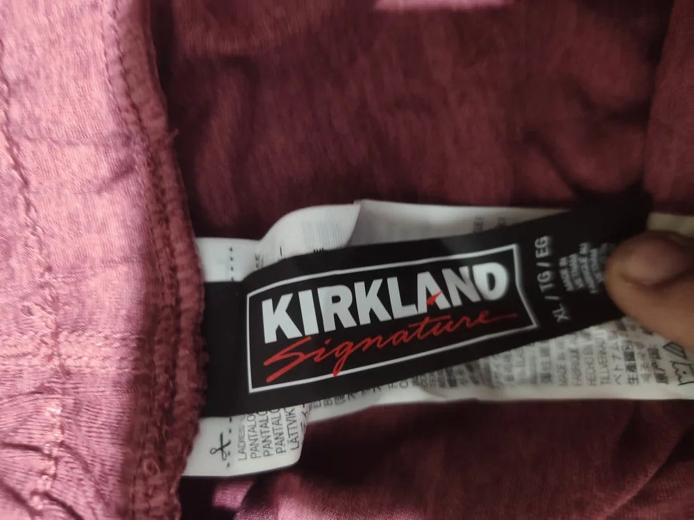 Kirkland Women Sports Polyester Pink Trackpants XL - additional view 2