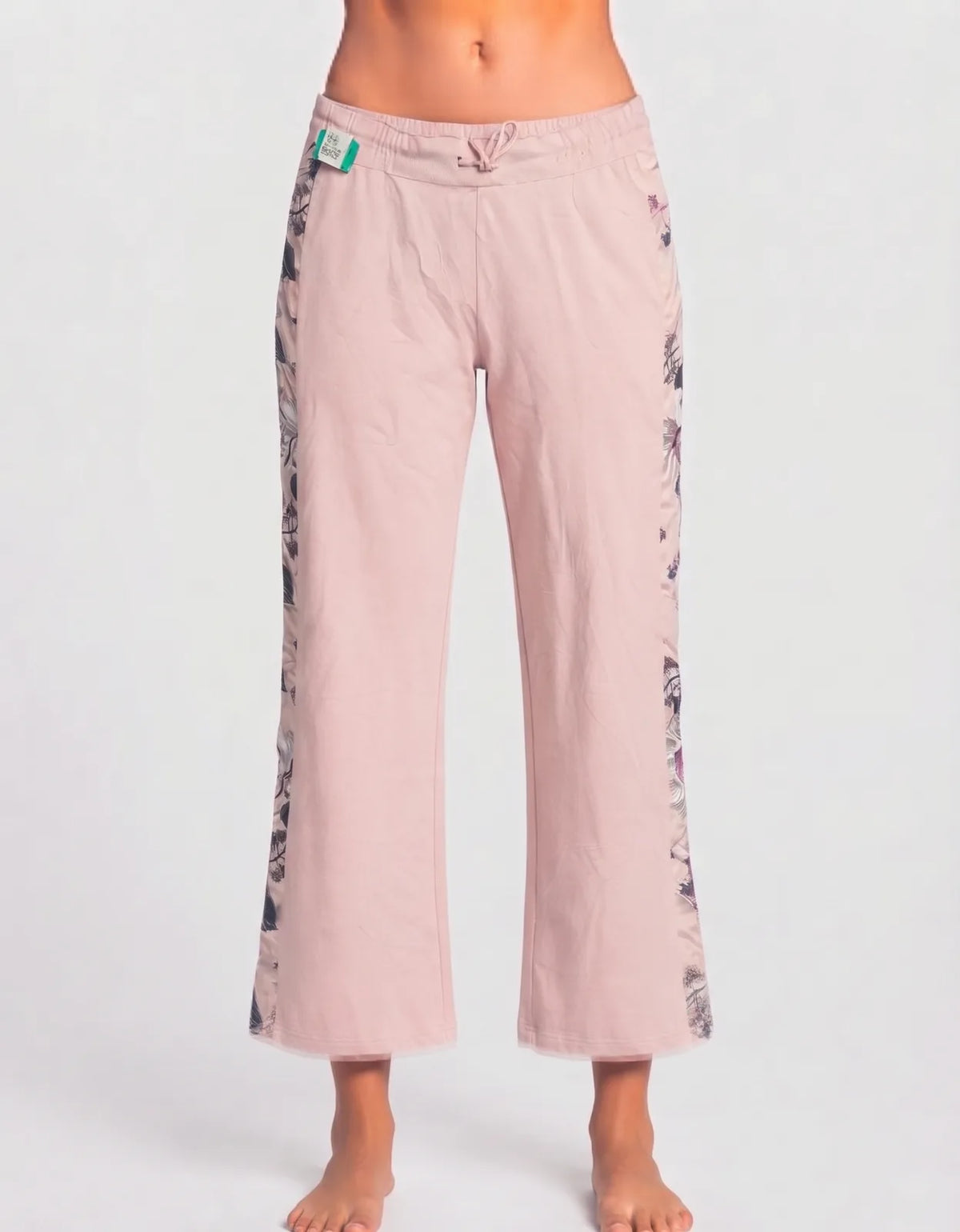 Tristan Women Sports Polyester Light Pink Black Trackpants L
