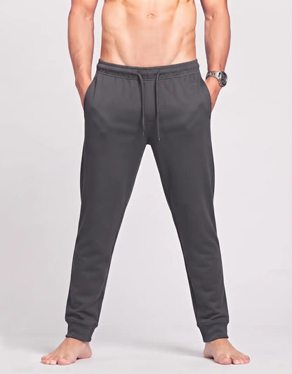 Abercrombie Men Sports Polyester Charcoal Trackpants M