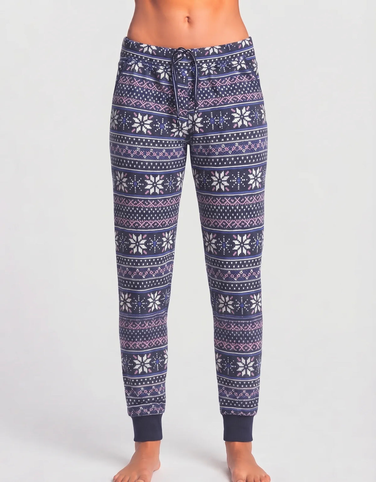 Nautica Women Sports Polyester Navy Blue White Pink Trackpants XL