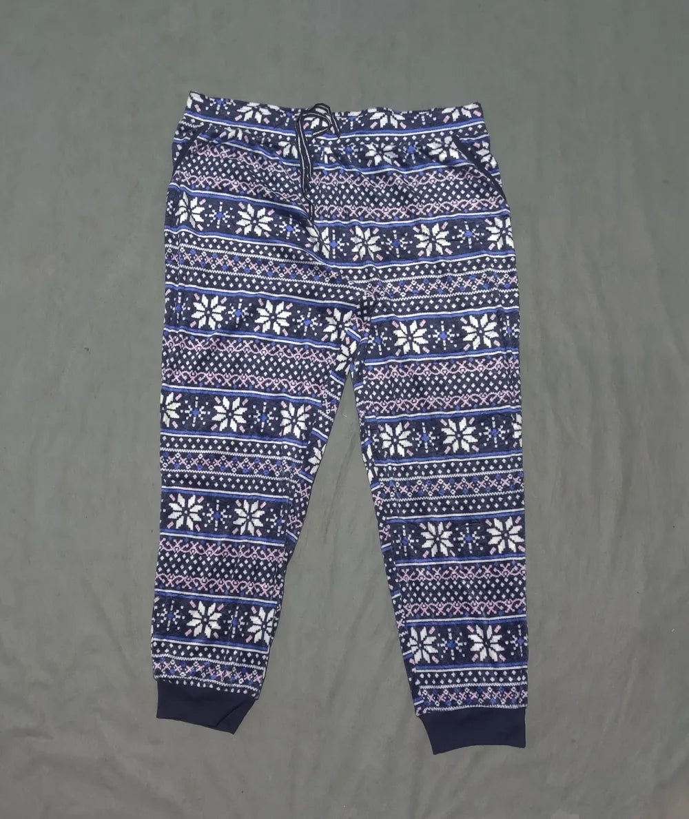 Nautica Women Sports Polyester Navy Blue White Pink Trackpants XL - additional view 3