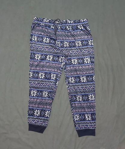 Nautica Women Sports Polyester Navy Blue White Pink Trackpants XL - additional view 3