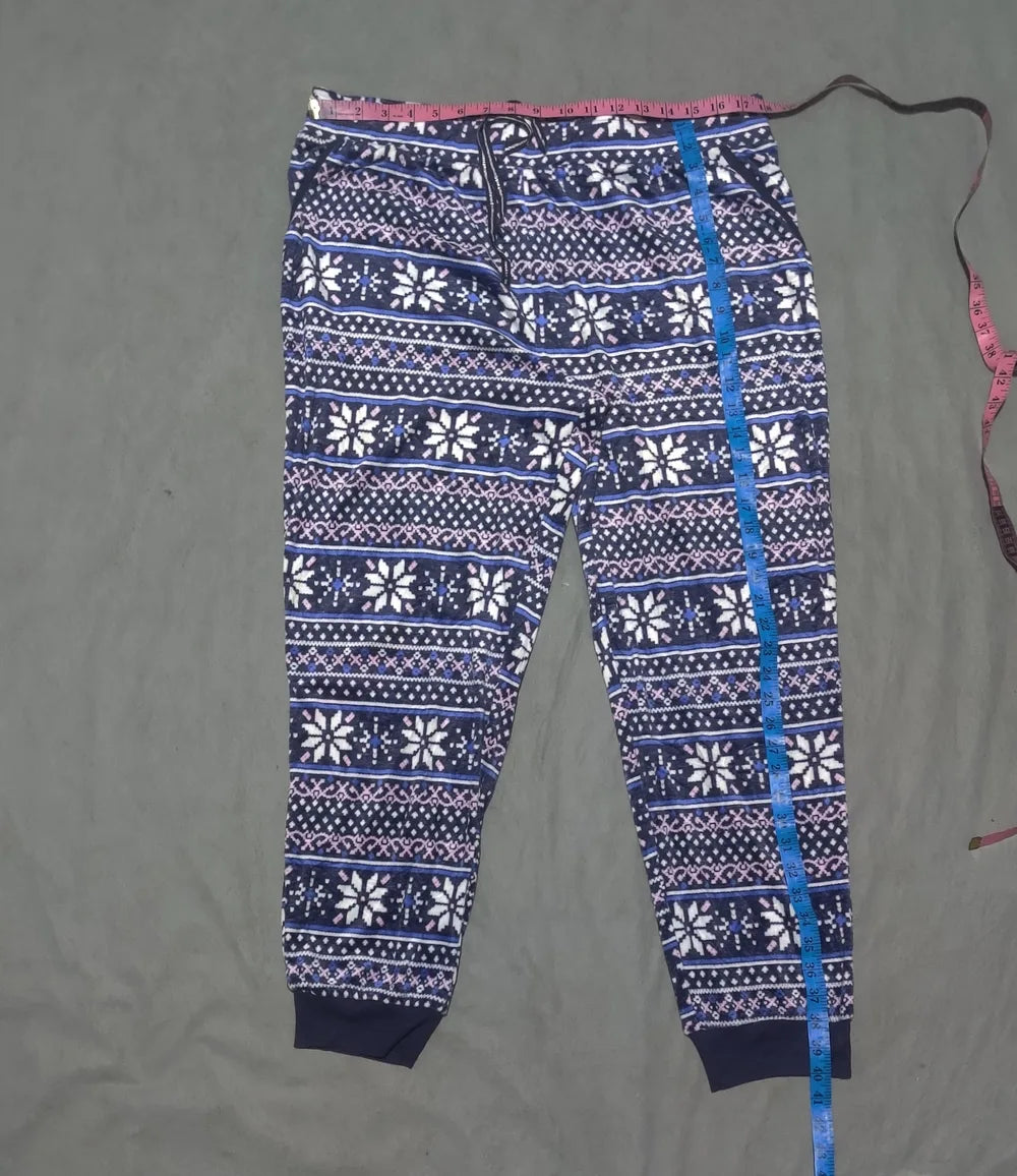 Nautica Women Sports Polyester Navy Blue White Pink Trackpants XL - additional view 4