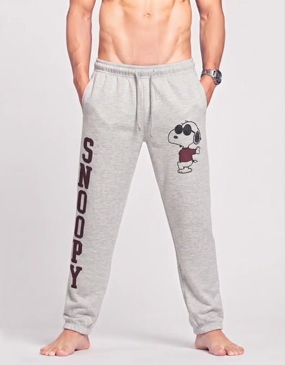 Peanuts Men Cotton Gray Winter Trousers L