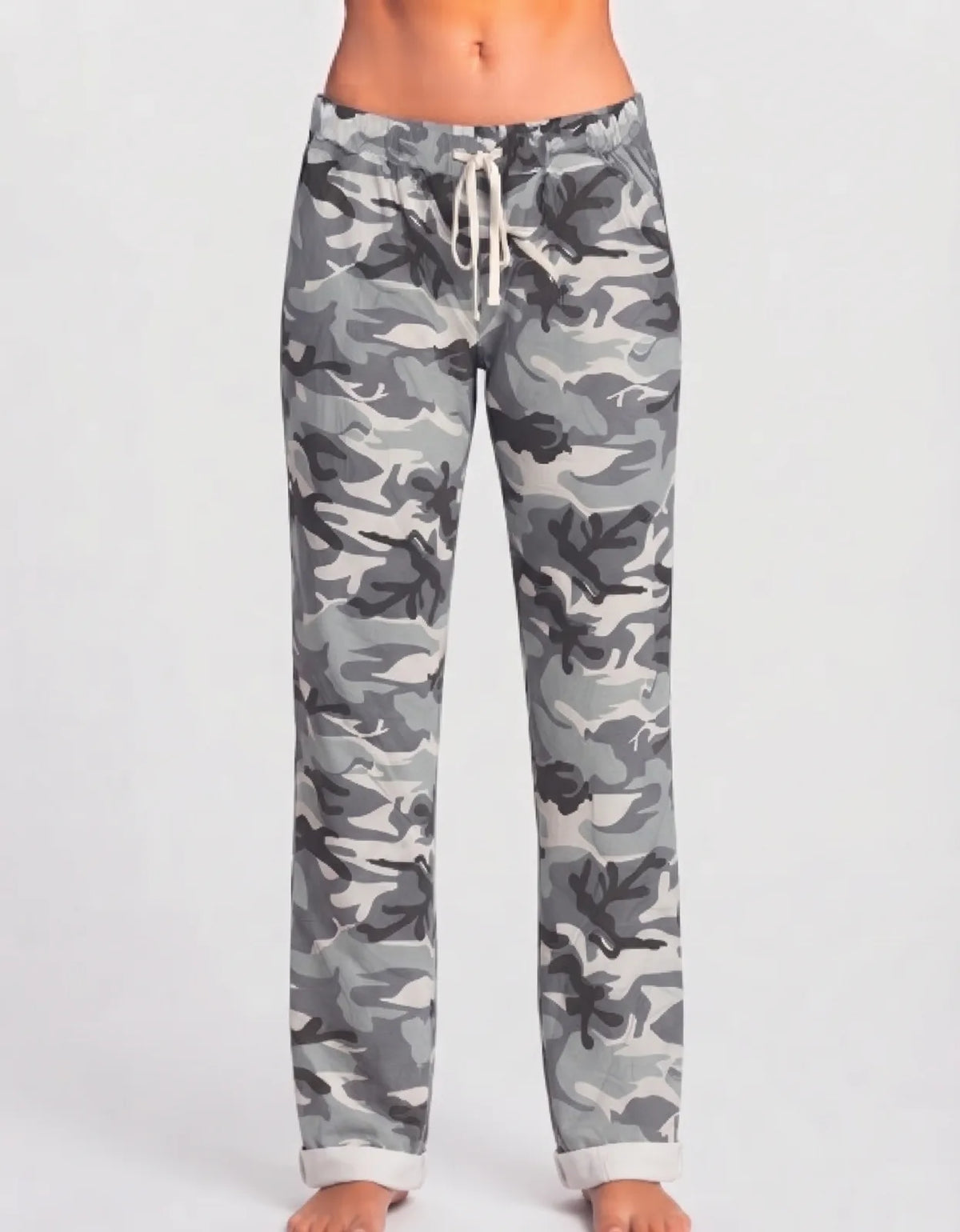 Preloved Women Sports Polyester Grey White Black Trackpants 2XL