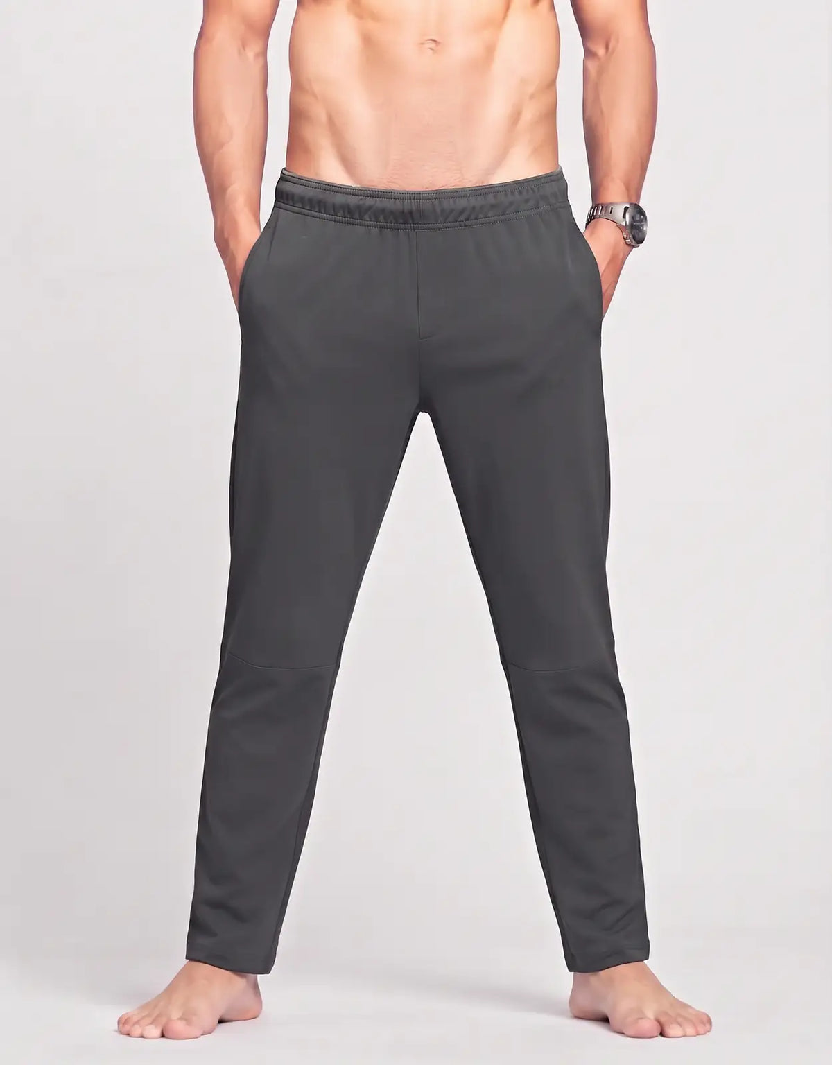 All In Motion Men Sports Polyester Charcoal Trackpants L