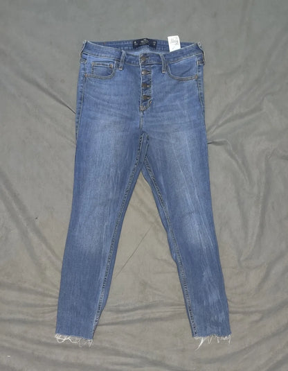 Hollister Women Cotton Blue Jeans M - additional view 3
