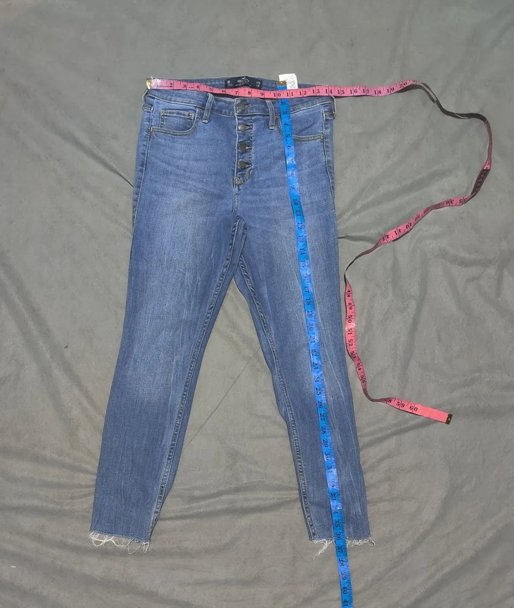 Hollister Women Cotton Blue Jeans M - additional view 4