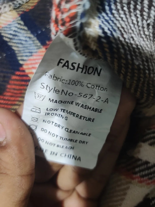 Fashion Women Beige Checkered Sweatshirt S – Preloved Labels (view 2)