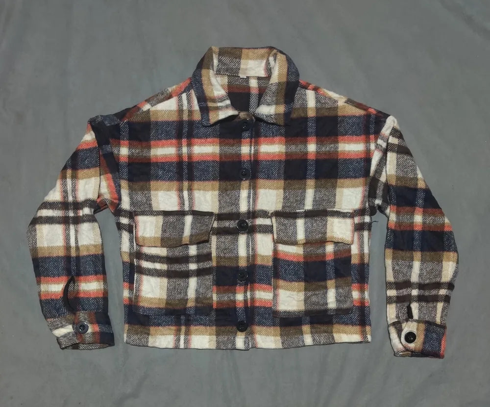 Fashion Women Beige Checkered Sweatshirt S – Preloved Labels (view 3)