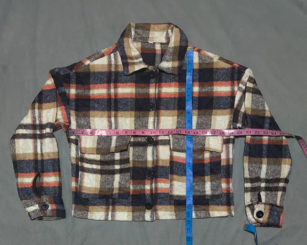 Fashion Women Beige Checkered Sweatshirt S – Preloved Labels (view 4)