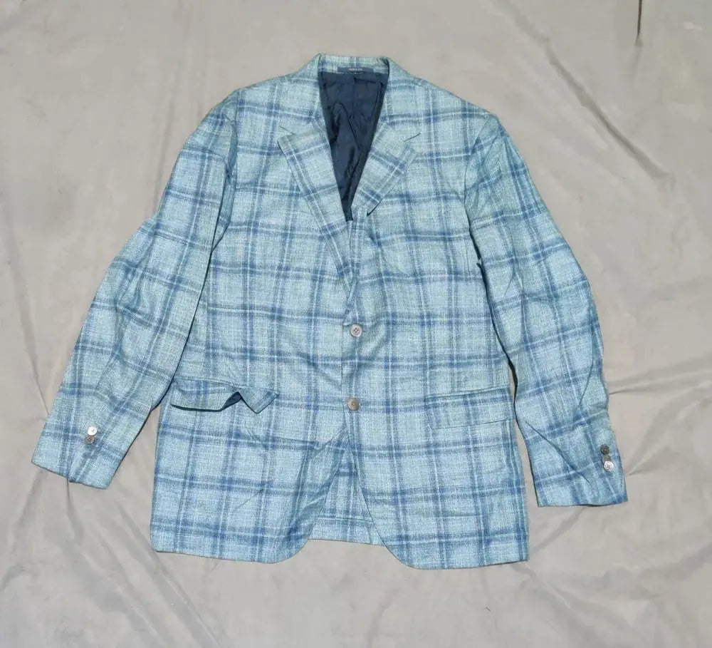 Ermenegildo Zegna Men Cotton Blue Coat M – Preloved Labels (view 2)