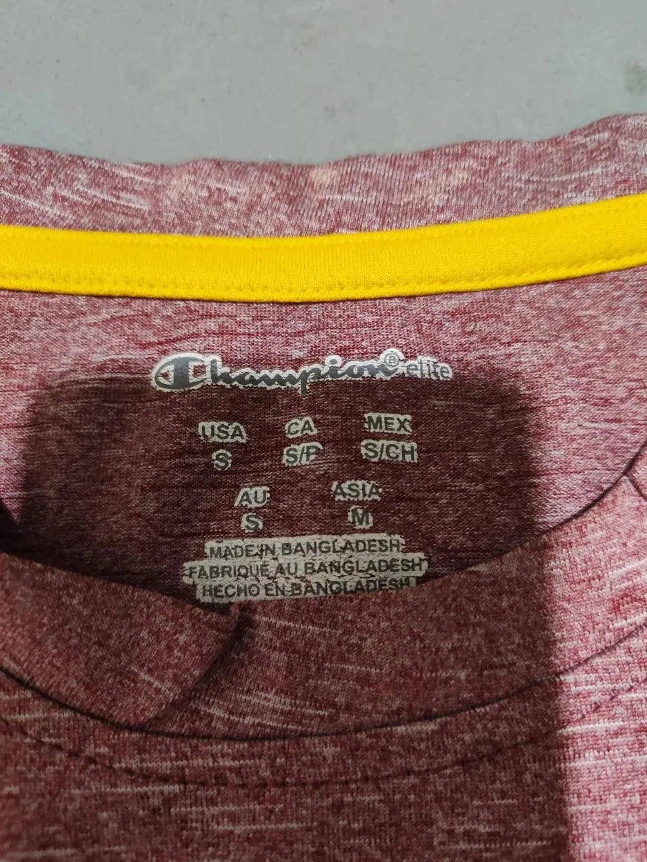 Champion Men Sport Maroon T Shirt S – Preloved Labels (view 3)