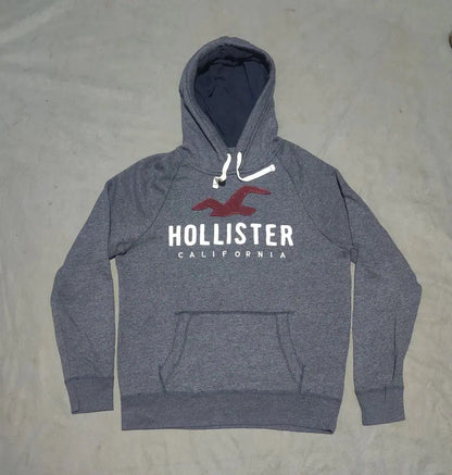 Hollister Men Cotton Fleece Blue Hoodie L – Preloved Labels (view 2)