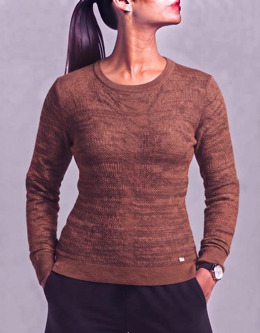 Fig Women Acrylic Brown Sweater S – Preloved Labels