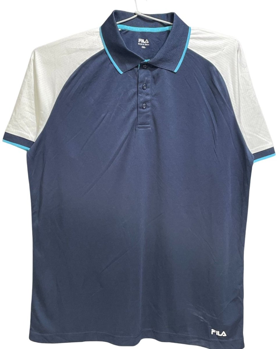 Fila Blue Polyester Sport Polo T Shirt For Men X Large - Preloved Labels