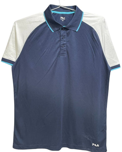 Fila Blue Polyester Sport Polo T Shirt For Men X Large - Preloved Labels