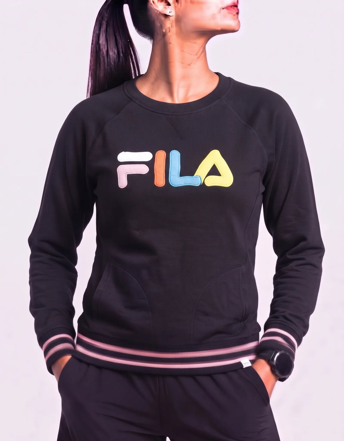 Fila Women Cotton Black Sweatshirt S – Preloved Labels