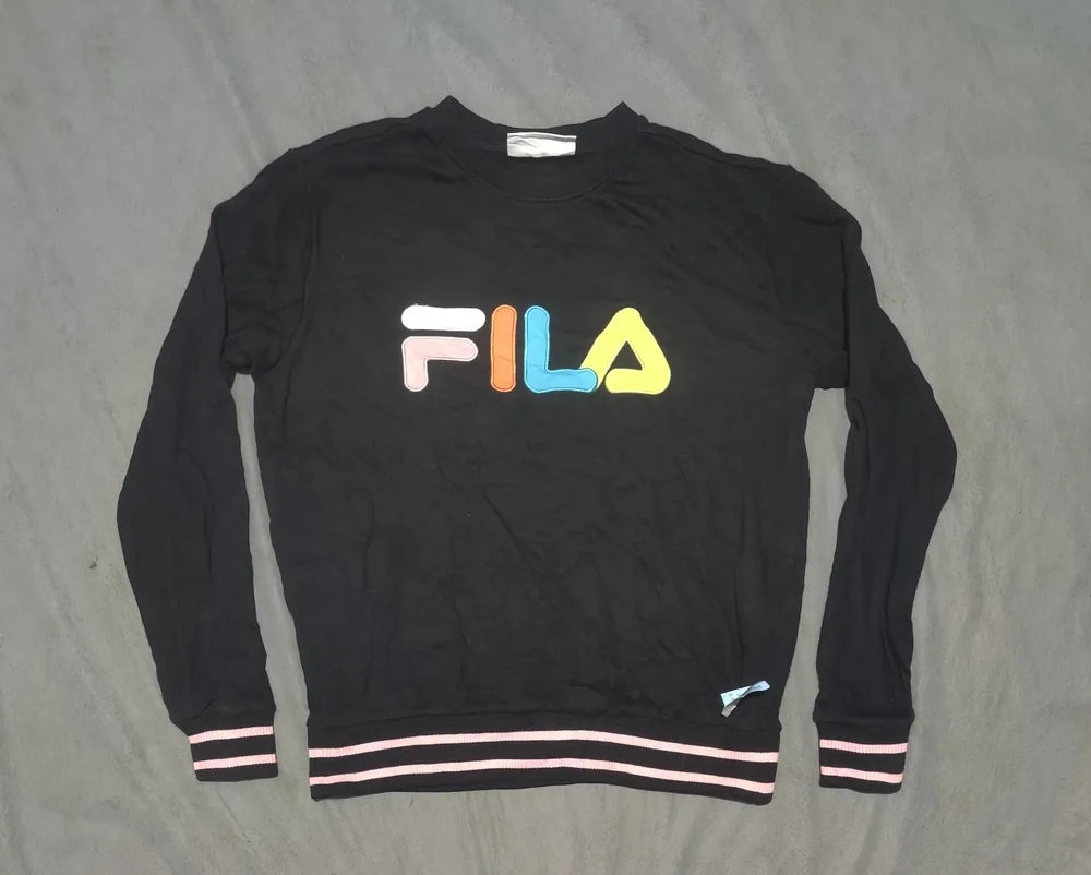 Fila Women Cotton Black Sweatshirt S – Preloved Labels (view 3)