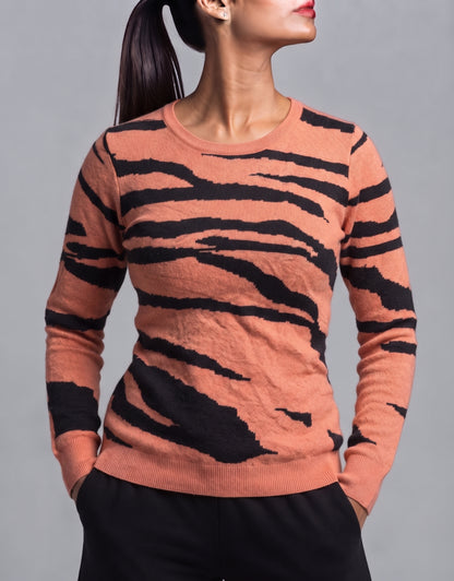 Forever 21 Women Orange Black Sweater S – Preloved Labels