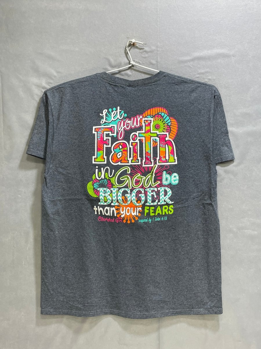 Fruit Of The Loom Gray Cotton T Shirt For Men M - Preloved Labels