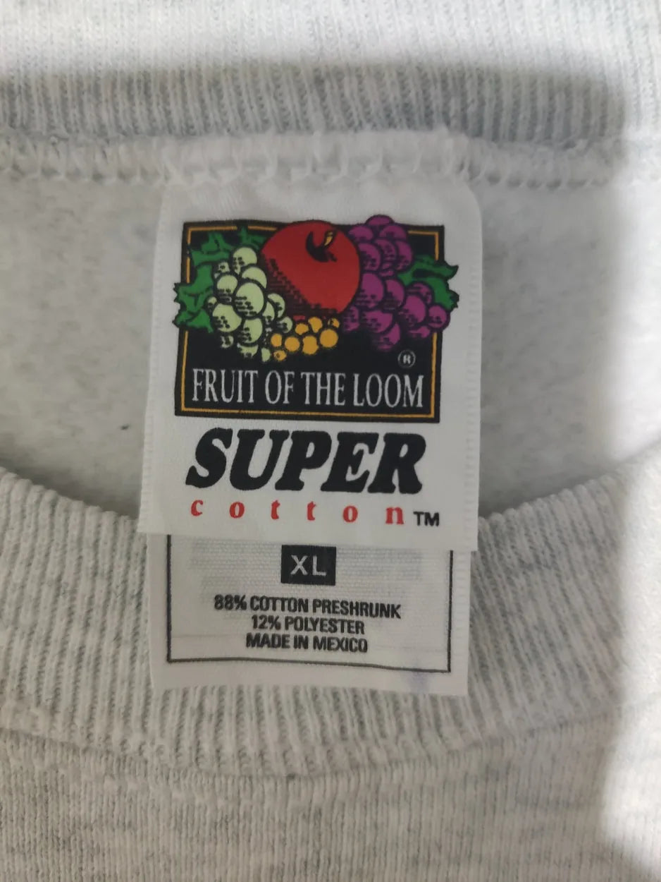 Fruit Of The Loom Men Cotton Fleece Gray Sweatshirt XL – Preloved Labels (view 3)