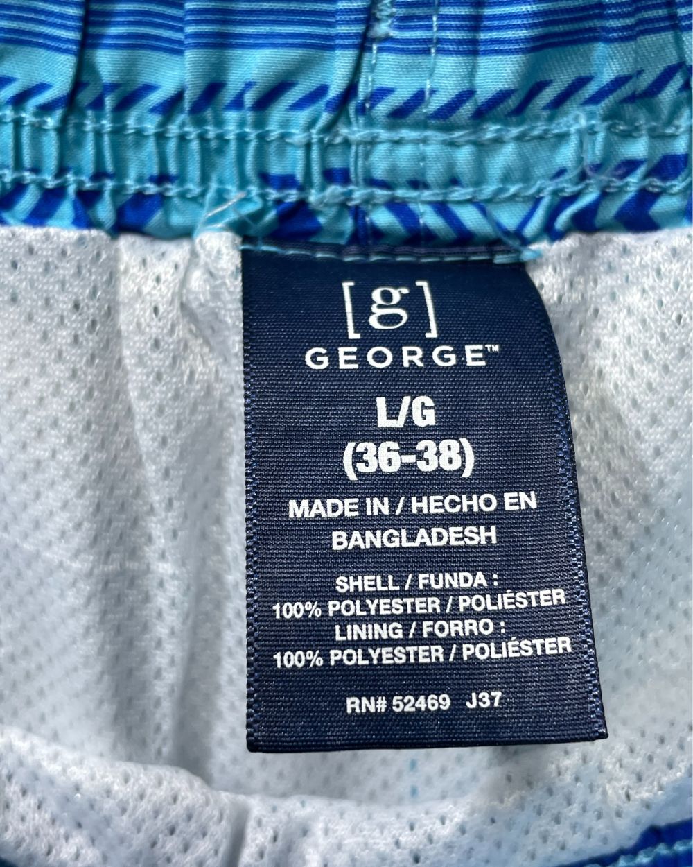 George Blue Parachute Short For Men L - Preloved Labels