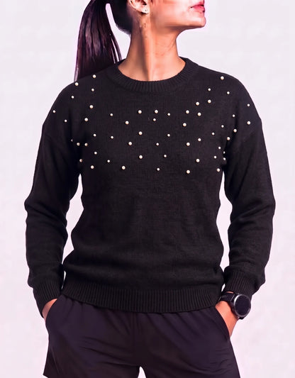 George Women Polyester Black Sweater 3XL – Preloved Labels