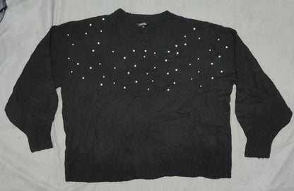 George Women Polyester Black Sweater 3XL – Preloved Labels (view 3)