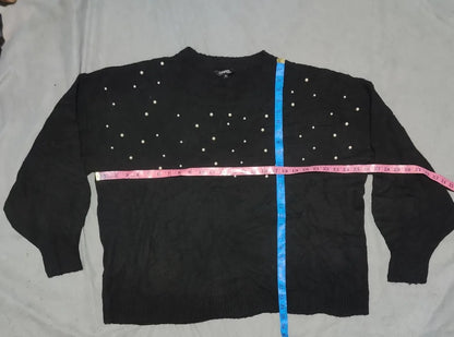 George Women Polyester Black Sweater 3XL – Preloved Labels (view 4)