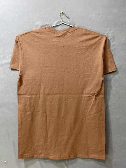 Gildan Brown Cotton T Shirt For Men M - Preloved Labels