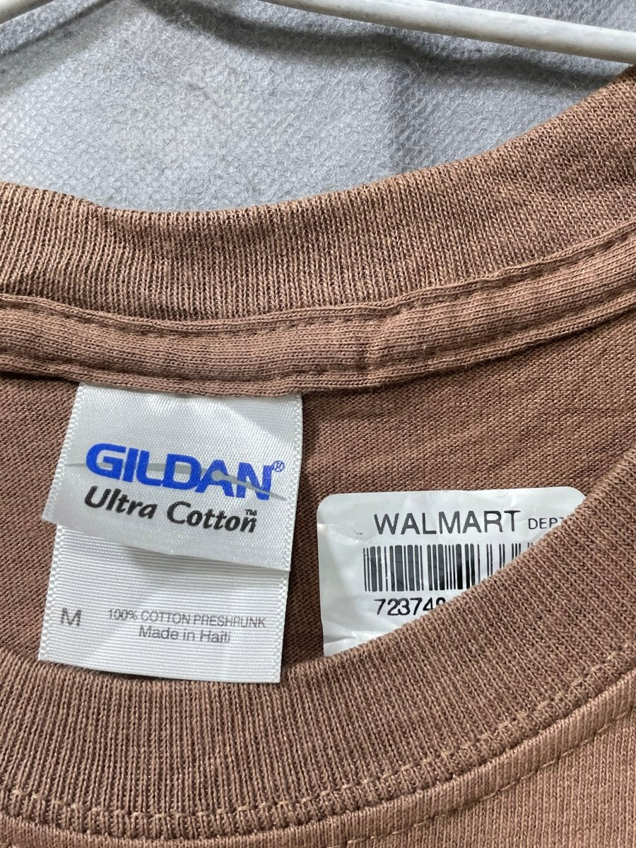Gildan Brown Cotton T Shirt For Men M - Preloved Labels