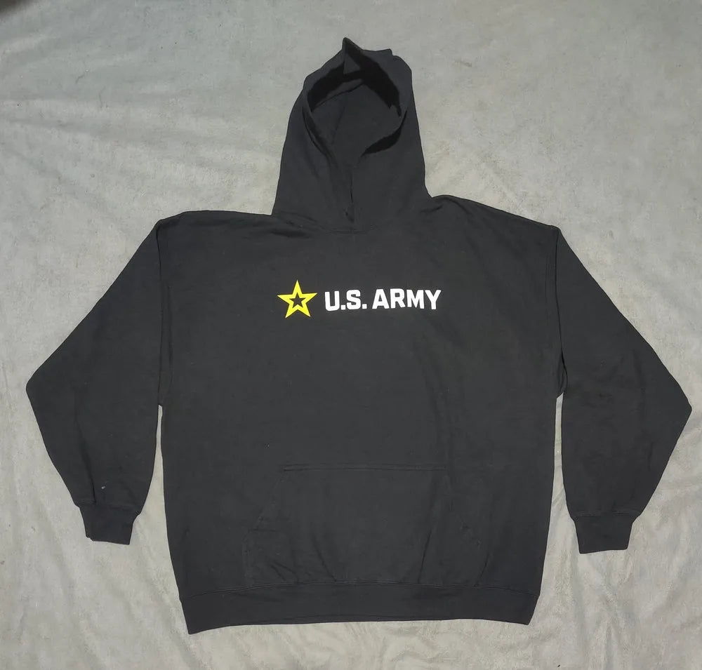 Gildan Men Cotton Fleece Black Hoodie 2XL – Preloved Labels (view 2)