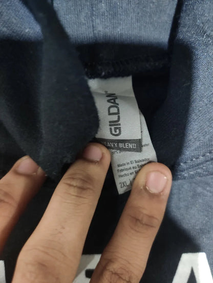 Gildan Men Cotton Fleece Black Hoodie 2XL – Preloved Labels (view 3)