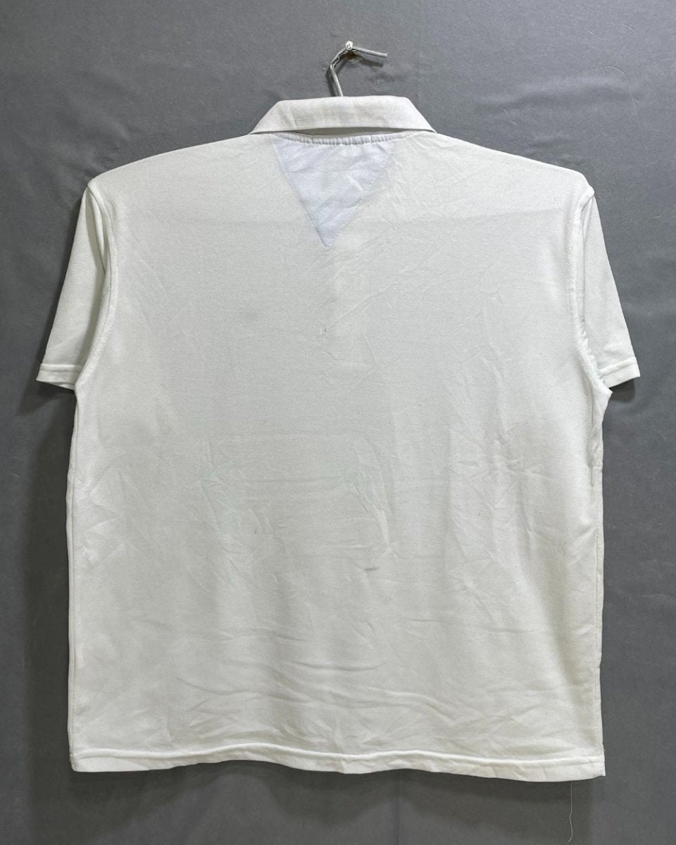 Giorgio Armani White Cotton Polo T Shirt For Men Large - Preloved Labels