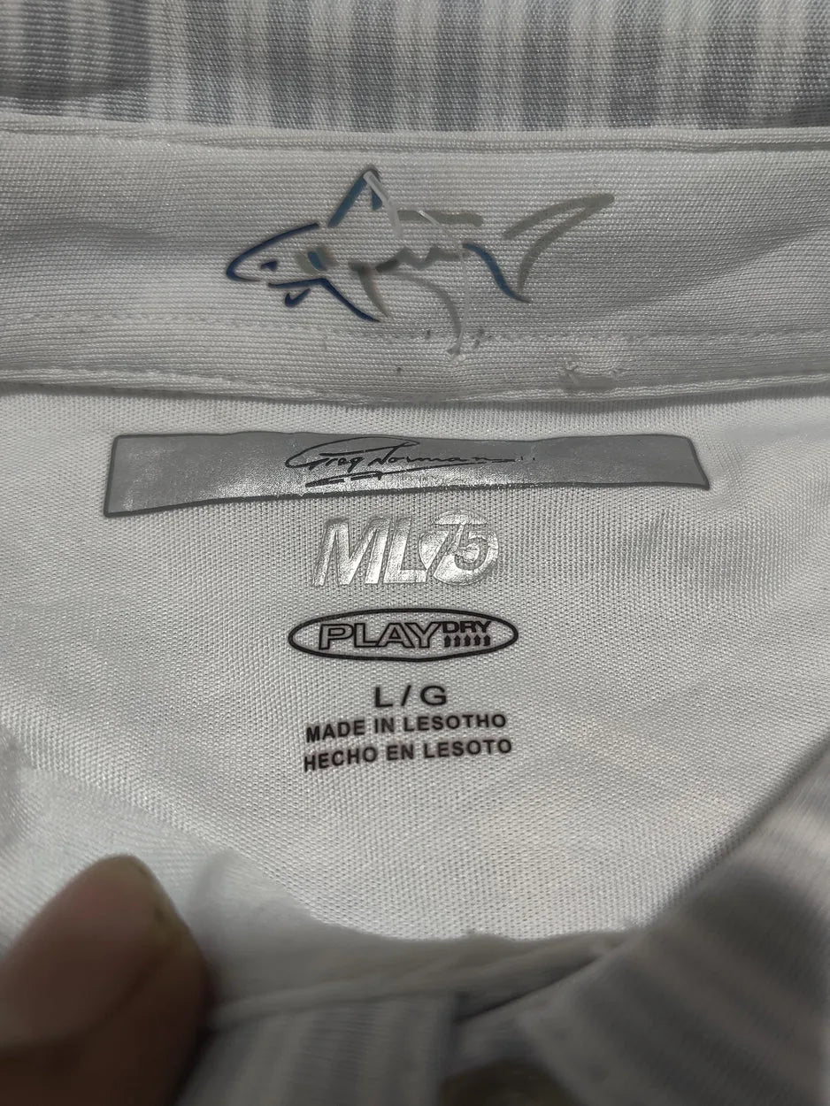Greg Norman Men Sport Gray  Polo T Shirt M – Preloved Labels (view 3)