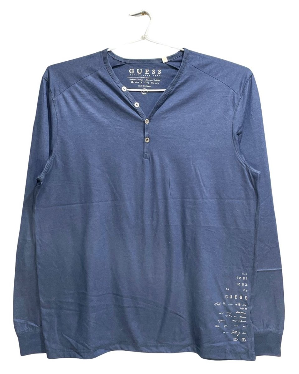 Guess Blue Cotton T Shirt For Men XL - Preloved Labels