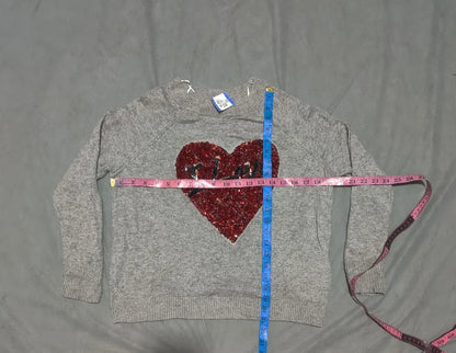 H&M Women Polyester Gray Red Sweater S – Preloved Labels (view 3)
