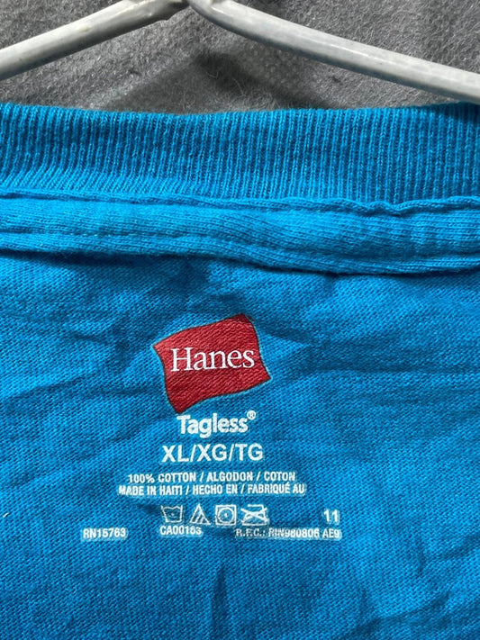 Hanes Blue Cotton T Shirt For Men XL - Preloved Labels