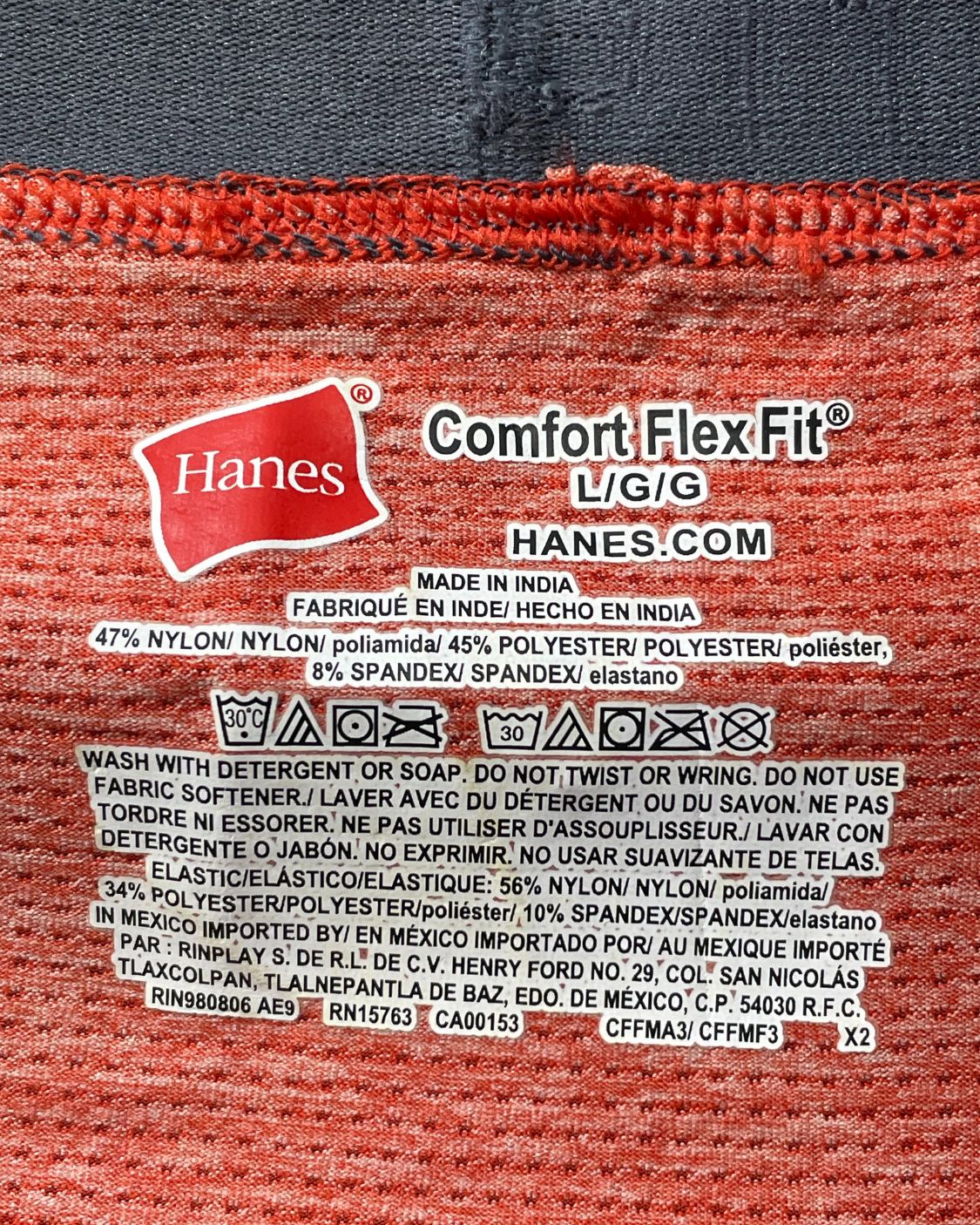 Hanes Orange Underwear For Men L - Preloved Labels