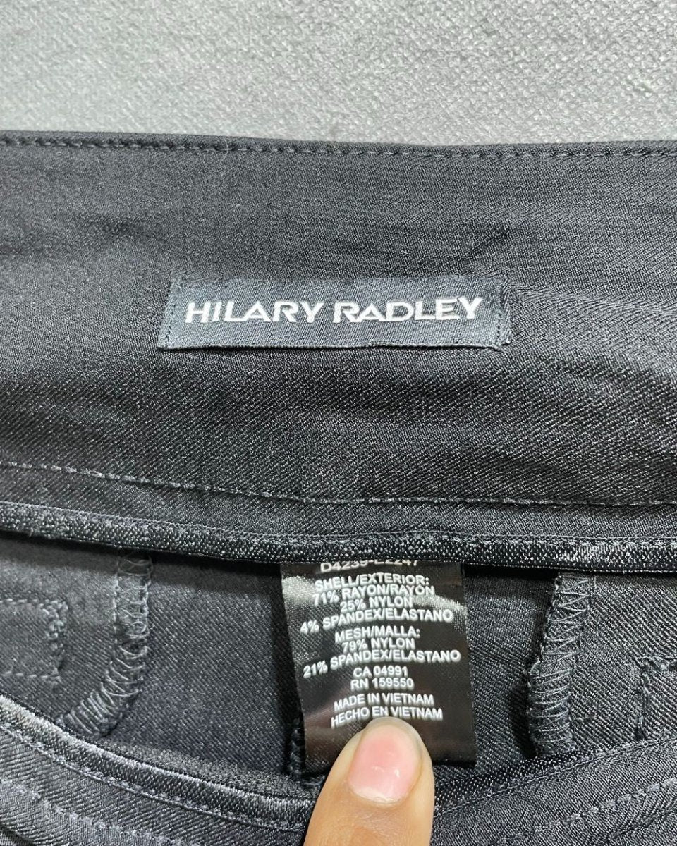 Hilary Radley Black Polyester Stretch Gym tights For Women M - Preloved Labels
