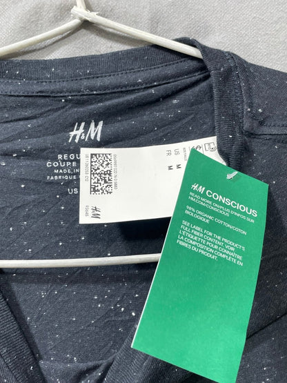 H&M Black Cotton T Shirt For Men M - Preloved Labels