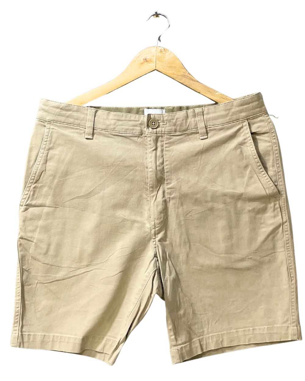 H&M Cream Cotton Jeans Short For Men M - Preloved Labels