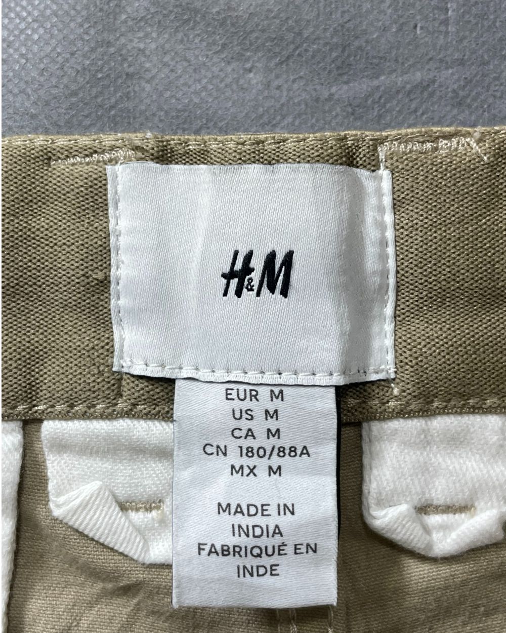 H&M Cream Cotton Jeans Short For Men M - Preloved Labels