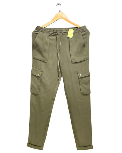 H&M Green Cargo Pant For Women M - Preloved Labels