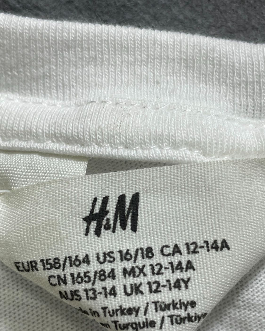 H&M White Sport For Women T Shirt L - Preloved Labels