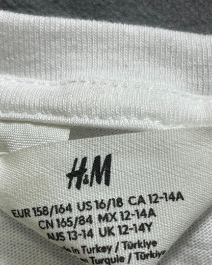 H&M White Sport For Women T Shirt L - Preloved Labels