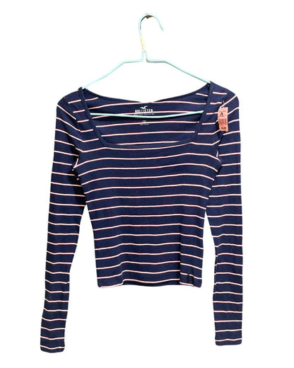 Hollister Blue Cotton For Women T Shirt M - Preloved Labels