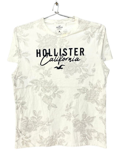 Hollister White Cotton T Shirt For Men L - Preloved Labels